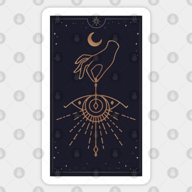 Moon - Hand- Esoteric eye Sticker by Obey Yourself Now